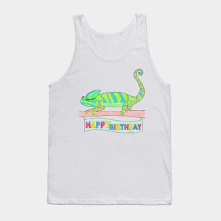 Green Chameleon w/ Birthday Banner Tank Top